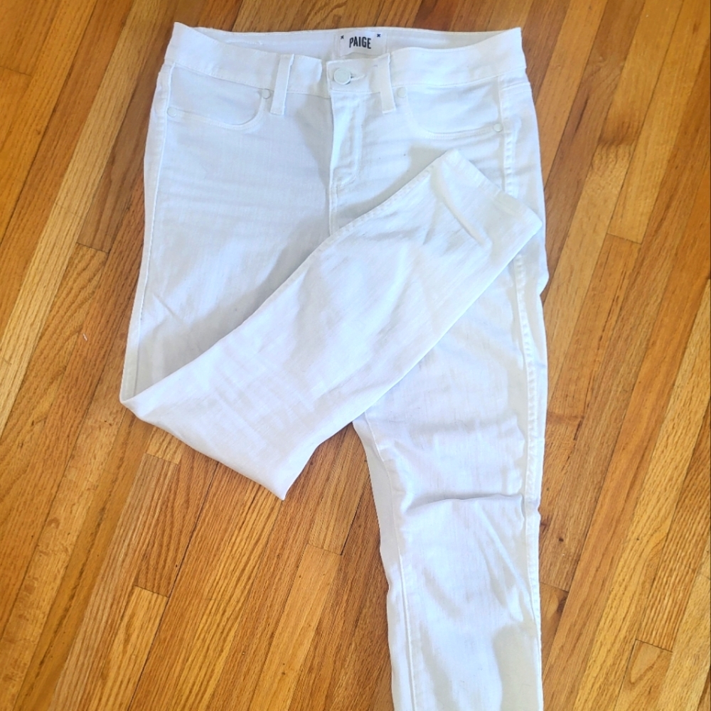 Paige premium denim white legging jean